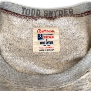 Champion x TODD SNYDER grey cropped sweater tee XS